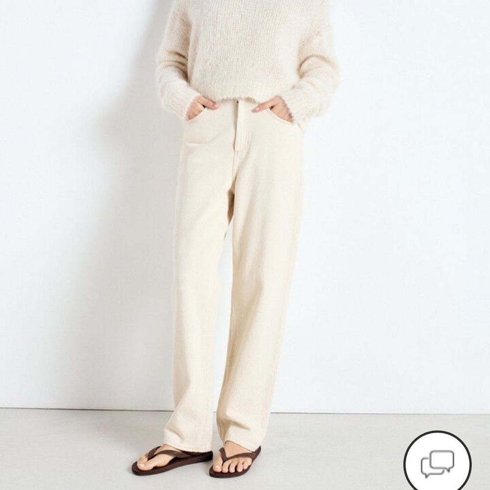 american vintage straight leg white/cream jeans